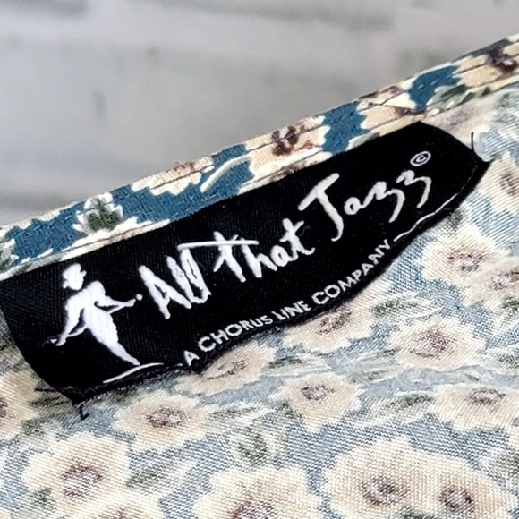 Vintage 90s All That Jazz Floral Jumpsuit Wide Leg Palazzo Grunge Daisy Print M - Picture 9 of 10